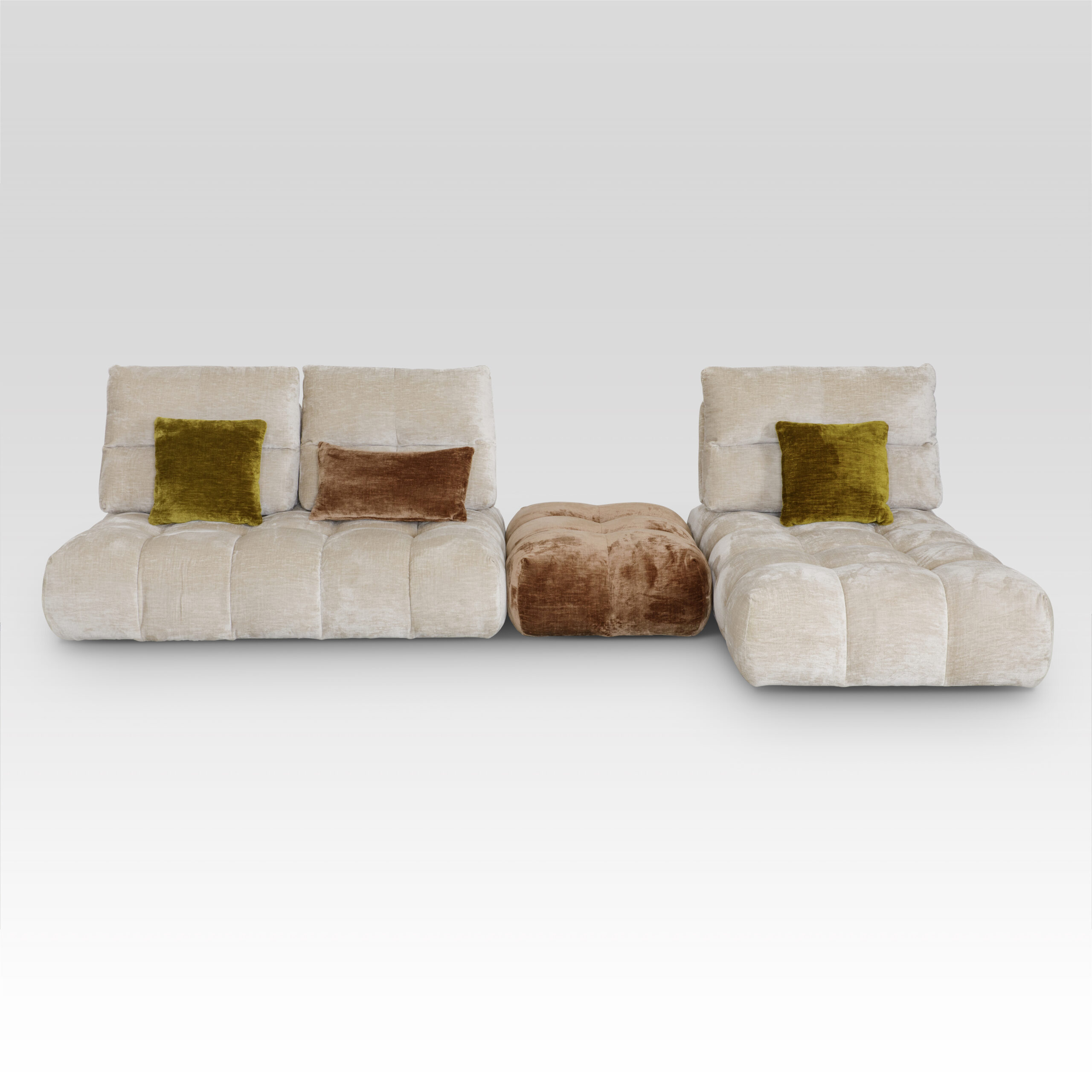 Dubai beige 1 - Tousalon Canape Dubaï modulable - beige - Tousalon -