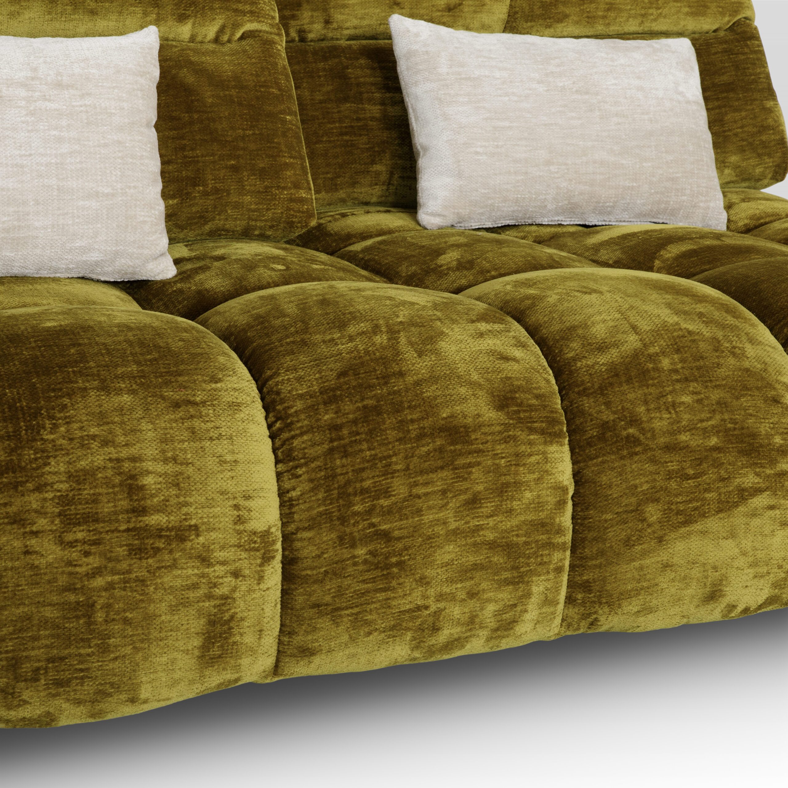 Dubai kaki 11 - Tousalon Canape Dubaï modulable - beige - Tousalon - zoom sur le tissus