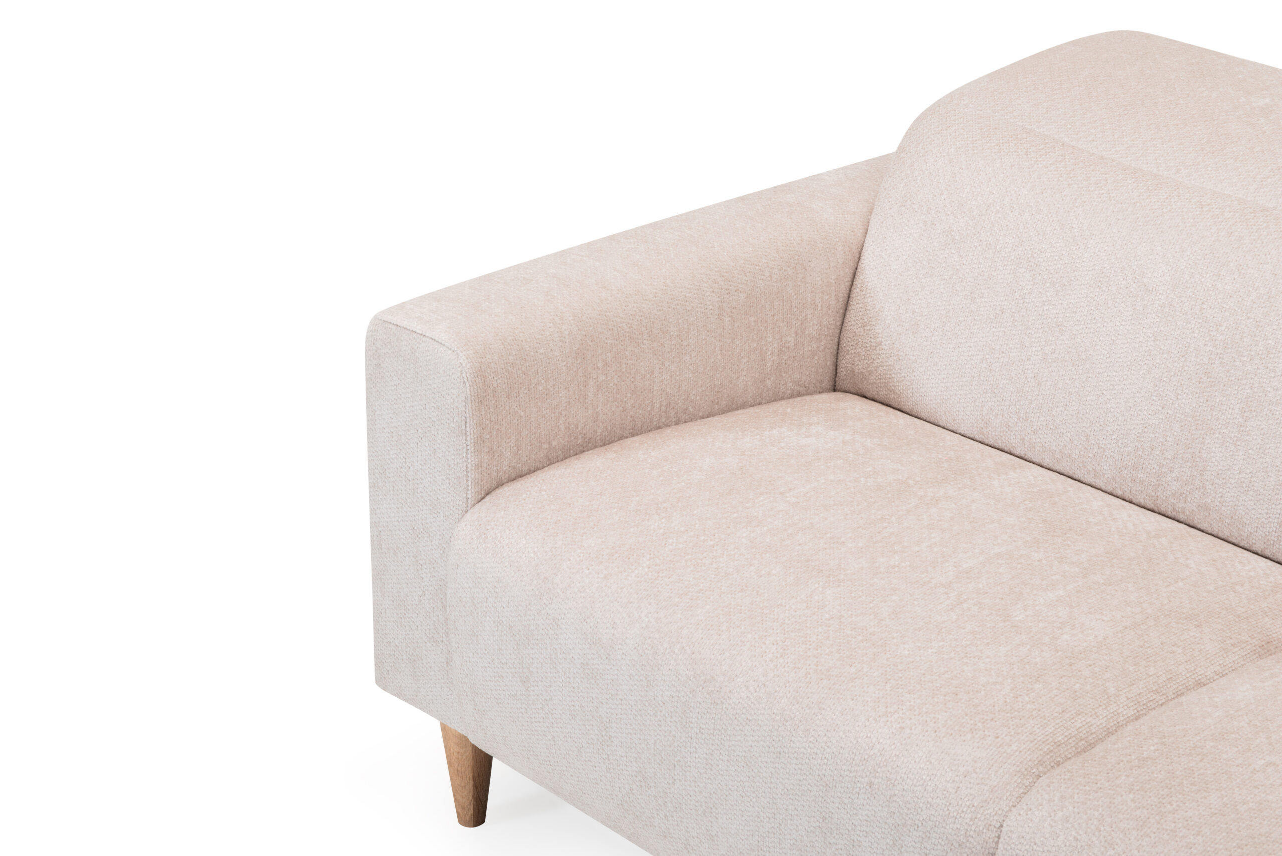 Canapé Tousalon - Soren 6 Canapé d'angle Beige claire chez tousalon zoom sur l'accoudoir