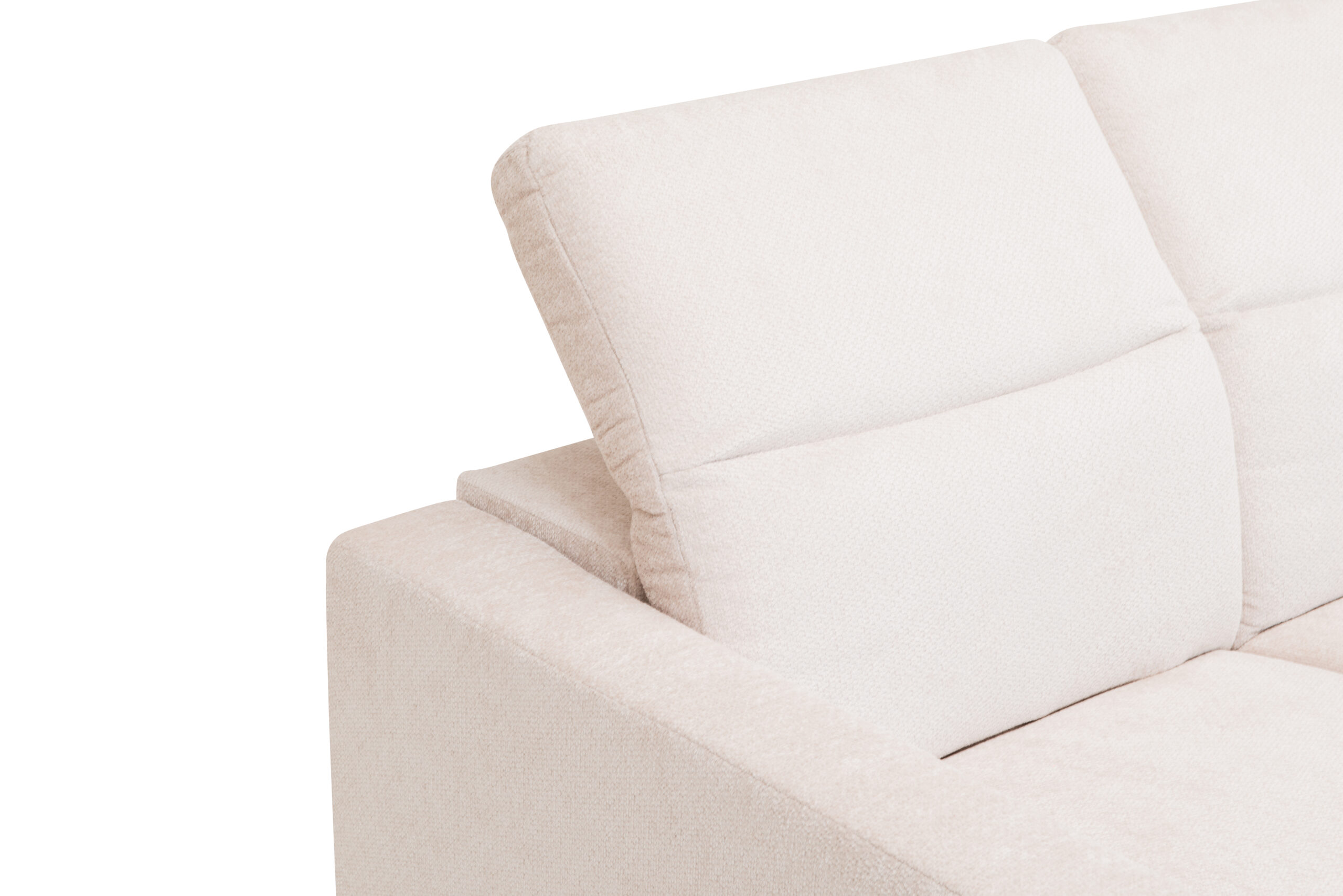 Canapé Tousalon - Soren 7 Canapé d'angle Beige claire chez tousalon zoom sur l'appuie tete